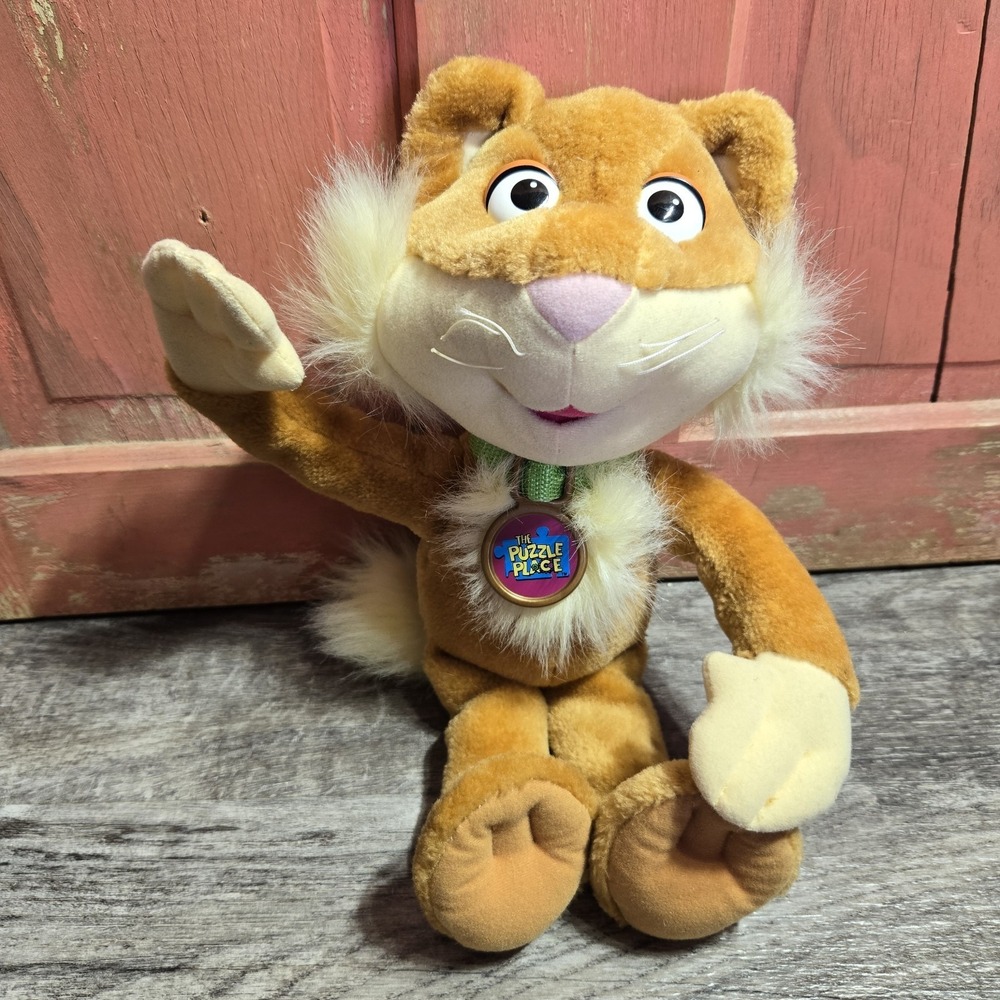 Vintage 1994 The Puzzle Place Sizzle Cat Fisher Price Plush Stuffed Animal 14"‎